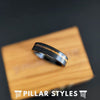 Thin Whiskey Barrel Rings for Men Wood Wedding Band Tungsten Ring 6mm Black Wedding Bands Women Ring Bourbon Barrel Wooden Ring