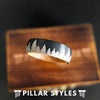8mm Black Tungsten Forest Tree Ring Mens Wedding Band Bourbon Barrel Ring 8mm/6mm Unique Whiskey Wood Ring