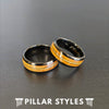 Black Whiskey Barrel Guitar String Ring Wood Wedding Band Tungsten Ring 8mm Whiskey Barrel Ring Men Wedding Band Guitar Ring Bourbon Wood Ring