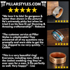Whiskey Barrel Ring Mens Wedding Band Black Ring 8mm Unique Deer Antler Ring Comfort Fit Bourbon Barrel Rings for Men