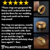 Whiskey Barrel Ring Mens Wedding Band Tungsten Ring - 14K Gold Ring Meteorite Wedding Band