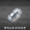 Meteorite Ring 6mm & 8mm Rose Gold Arrow Ring Tungsten Wedding Band Womens Ring