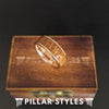 Whiskey Barrel Ring Mens Wedding Band Rose Gold Ring - Bourbon Barrel Tungsten Rings for Men