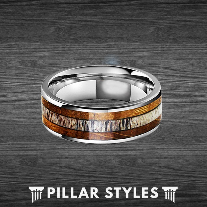 Whiskey Barrel Mens Wedding Band