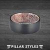 Whitetail Deer Antler Ring Mens Wedding Band Black Tungsten Ring - Unique Antler Wedding Rings for Men