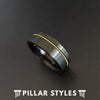 8mm Black Guitar Ring Mens Wedding Bands Tungsten Ring Guitar String Rings for Men