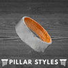 8mm Bourbon Barrel Wood Ring Mens Wedding Band Titanium Ring Wood Wedding Band Hammered Whiskey Barrel Ring