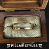 14K Yellow Gold Ring Mens Wedding Band Tungsten Ring - 8mm Meteorite Ring Tungsten Wedding Band Mens Ring