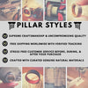 18K Gold Ring Mens Meteorite Ring with Carbon Fiber Inlay - Unique Mens Wedding Band - Pillar Styles