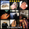Unique 14K Gold Ring with Wenge Wood Ring Inlay - Gold Wood Ring Mens Wedding Band - Pillar Styles