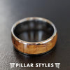 6mm/8mm Whiskey Barrel Ring Mens Wedding Band Tungsten Ring - Whisky Barrel Ring - Pillar Styles
