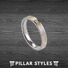 3mm Titanium Wedding Bands Womens ring - Deer Antler Ring Thin Wedding Ring - Pillar Styles