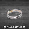 3mm Titanium Wedding Bands Womens ring - Deer Antler Ring Thin Wedding Ring - Pillar Styles