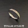 3mm Thin Deer Antler Ring Titanium Wedding Bands Womens Ring - Unique Silver Antler Rings for Women - Pillar Styles
