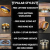 14K Gold Mother of Pearl Ring Mens Wedding Band Tungsten Rings with Pearl Inlay 4mm Yellow Gold Wedding Band Womens Ring Thin Tropical Ring