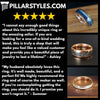 8mm Mens Turquoise Ring Rose Gold Wedding Band Tungsten Ring Mens Wedding Band 18K Rose Gold Ring