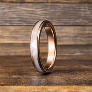 18K Rose Gold Mother of Pearl Ring Tungsten Wedding Bands Womens Ring Unique Pearl Engagement Rings Couples Set