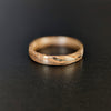 18K Rose Gold Ring Damascus Wedding Bands Womens Ring 4mm Thin Damascus Ring Mens Wedding Band Unique Couples Set