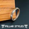 18K Rose Gold Ring Damascus Wedding Bands Womens Ring 4mm Thin Damascus Ring Mens Wedding Band Unique Couples Set