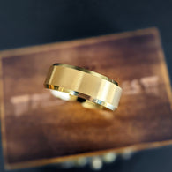 6mm 14K Gold Wedding Band Womens Ring Tungsten Wedding Band Thin 14K Gold Ring Couples Ring Set