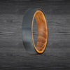 Unique Whiskey Barrel Rings for Men Black Tungsten Ring 6mm Recycled Whisky Bourbon Wood Rings Mens Wedding Band Wooden Couples Ring Set
