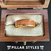 6mm Whiskey Barrel Ring Mens Wedding Band Gold Ring - Bourbon Barrel Wood Ring 14K Yellow Gold Rings