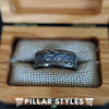 Tungsten Viking Ring Mens Wedding Band Dragon Ring, Damascus Celtic Knot Ring with Carbon Fiber Inlay - Pillar Styles