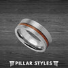 Koa Wood Ring Mens Wedding Band Tungsten Ring