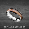 6mm Exotic Koa Wood Ring Mens Wedding Band - Pillar Styles