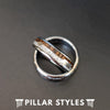 6mm Meteorite Ring Tungsten Wedding Band Womens Ring - Koa Wood Ring with Meteorite & Arrow Inlay Mens Ring