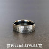 8mm Black Hammered Ring Mens Wedding Band Tungsten Ring Couples Ring Set Mens Ring - Pillar Styles