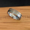 6mm Silver Guitar String Ring Mens Wedding Band Tungsten Ring - Guitar Ring for Musicians