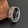 8mm & 6mm Silver Guitar String Ring Tungsten Wedding Mens Band