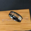 Black Celtic Wedding Ring Rose Gold Ring 8mm Viking Ring Mens Wedding Band Celtic Rings for Men