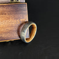6mm Wood Ring Tungsten Wedding Band Womens Ring - Forest Tree Ring Mens Wedding Band Tungsten Ring