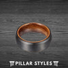 Matte Black with Rosewood Wood Wedding Band