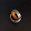 Silver Forest Tree Ring 6mm Wood Ring Mens Wedding Band Tungsten Ring Couples Ring Set Nature Ring