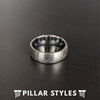 Silver Nature Ring Mens Wedding Band Tungsten Ring - 8mm Forest Tree Ring Tungsten Wedding Rings for Men