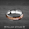 4mm Koa Wood Ring Thin Wedding Band Womens Ring - Pillar Styles