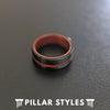 Rose Wood Ring Mens Wedding Band Black Tungsten Ring - Pillar Styles