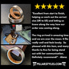Blue Steampunk Ring Tungsten Carbon Fiber Ring - Gearhead Mechanical Ring - Pillar Styles