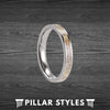3mm Titanium Wedding Bands Womens ring - Deer Antler Ring Thin Wedding Ring - Pillar Styles