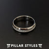 6mm/8mm Tungsten Meteorite Ring Mens Wedding Band - Thin Meteorite Wedding Ring - Pillar Styles