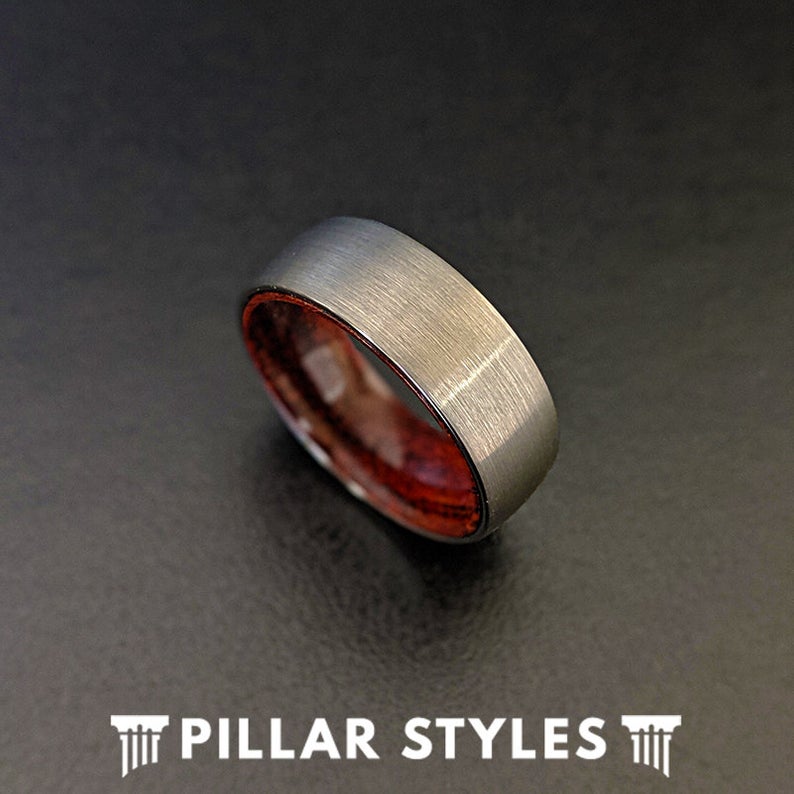 Unisex Tungsten Carbide & online Rosewood Ring