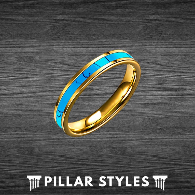 Thin gold band hot sale ring womens