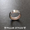 Deer Antler Ring Mens Wedding Band Silver Tungsten Ring - 8mm Nature Ring Antler Wedding Band - Pillar Styles