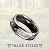 Brown Oak Camo Titanium Ring 6/8mm Mens Wedding Band - Pillar Styles