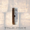 Whiskey Barrel Wedding Band with Antler Inlay - Pillar Styles